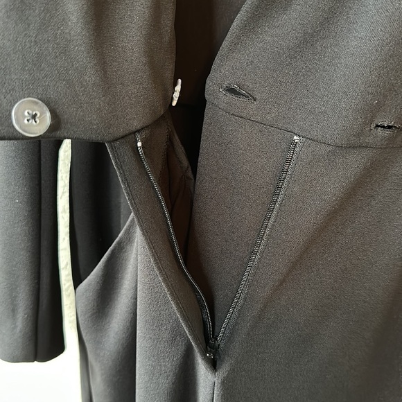 H by Halston Black Tuxedo Style Long Sleeve Jumpsuit Size Small - Picture 4 of 15